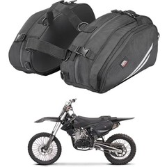 KEMIMOTO Motorcycle Saddlebags with Rain Covers Compatible with Dirt Bike Dual