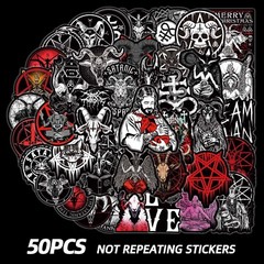 Mix 10/50 PCs Devil Satan dark Gothic-style Luggage Notebook Laptop Car Stickers