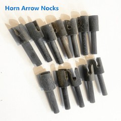 24PCS Archery Plug-in Horn Nock dia4mm Lightweight Traditional Wooden Arrows