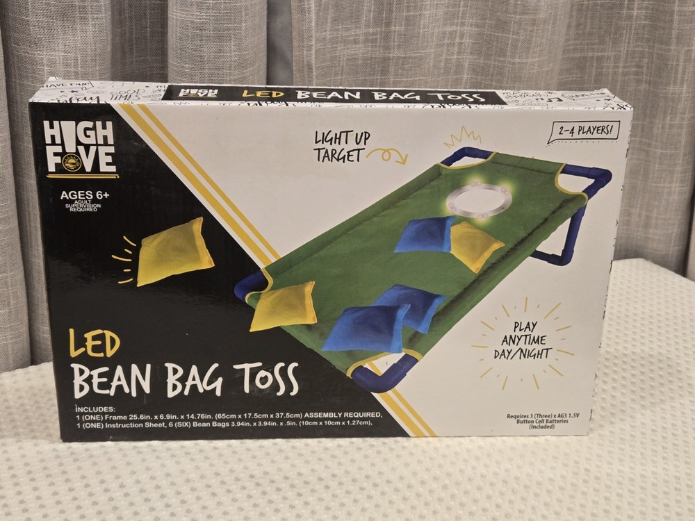 High five LED Light Up Bean Bag Toss Game 2-4 Players Ages 6+ New in Box 2023
