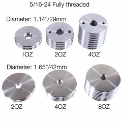 E-Tac Bow Stabilizer Weight Stainless Steel 1, 2, 4, 8 OZs With Stud