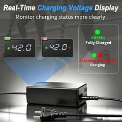 42V 2A Lithium Battery Charger for 36V 10S Lithium Battery – DC 5.5×2.1/2.5mm…