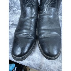 Ariat 9.5 D Black Heritage Roper Boots Mens Leather Western Cowboy Side Zip