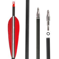 35″ Archery Pure Carbon Arrows SP500 600 5″ Turkey Feather Recurve Bow Hunting