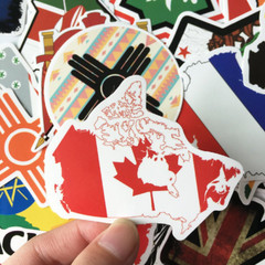 50pcs Country Flag Pack Travel Lover Stickers Decals For laptop Luggage Notebook