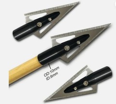 Traditional Wooden Arrow Specific Hunting Broadheads – 12pcs 135 Grain, 0.35″…