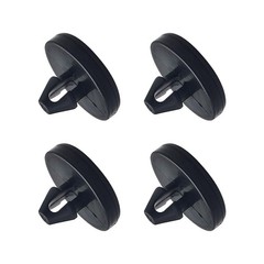 4 PCS Brake Pedal Pad and Light Switch Stopper Black