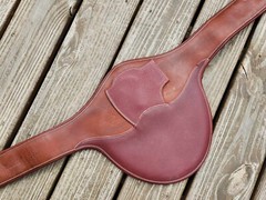 Devoucoux Medium Brown Padded Belly Guard Stud Jump Girth -Size Choice: 50″, 52″