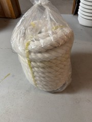 NEW! White Cotton Rope 1 1/2 inch x 100 feet! (Sells for $150 on Amazon)