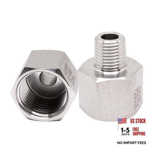 1/4″ Male to 1/2″ Female Reducer Adapter, 304 1/4″ Male x 1/2″ Female