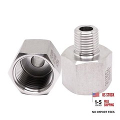 1/4″ Male to 1/2″ Female Reducer Adapter, 304 1/4″ Male x 1/2″ Female