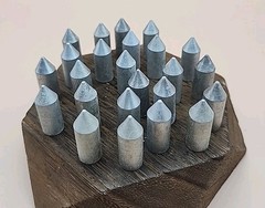 2 Dz Glue on Field Points 5/16 Aluminum Archery Wooden Arrow Practice Tips