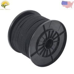3/16″ Black Dacron Polypropylene Rope 500 Ft Spool High UV & Abrasion Resistance