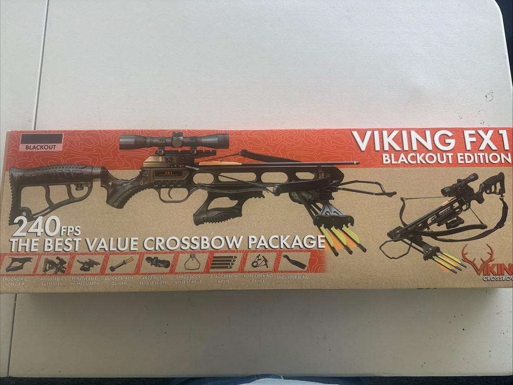 Viking FX1 and FX1-45 Recurve Crossbow Blackout Edition