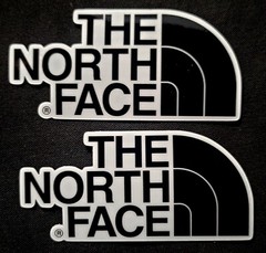 NORTH FACE STICKER «BLACK & WHITE» (QUANTITY 2 PER ORDER) 3 1/2 X 1 3/4″ GLOSSY