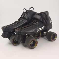 Vintage Labeda LT429 Roller Skates Size 8 Black w/ Wicked To The Max 62mm Wheel