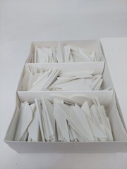 2.0″ White Raptor II R2 Vanes By Norway Industries: Bulk Package Of 500 Count