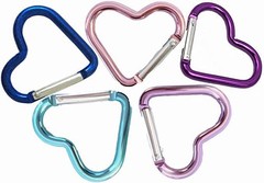 Heart Shaped Carabiner Hook, Aluminum Alloy Snap Clip Key Holder, Keychain Tool
