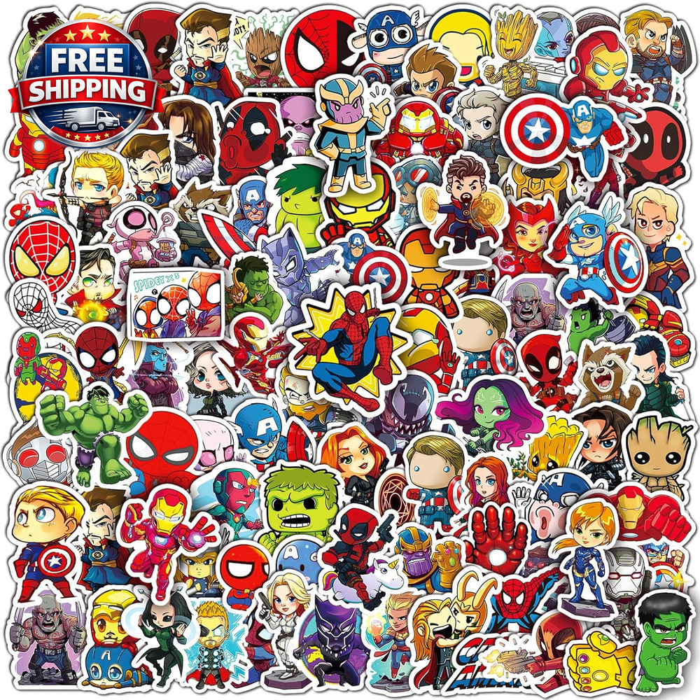 200PCS Cool Character Stickers for Water Bottles Skateboard Luggage Laptop Bumpe