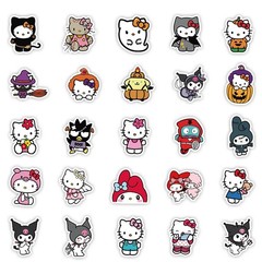 50PCS Cute Cartoon Kitten Stickers – Waterproof Vinyl Sticker Pack
