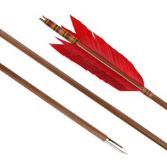 33» Archery Bamboo Arrow 4 Feather Longbow Traditional Recurve Bow Tips Hunting