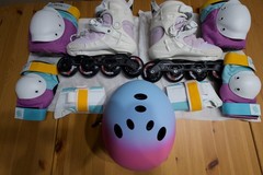 Powerslide Argon Berry 110 Inline SkatesBerryWomens 6.5 Rollerblades USED ONCE