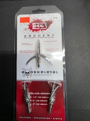 B3 ARCHERY EXOSKELETAL 125 GRAIN 2 BLADE BROADHEAD – USE W/ MATHEWS, HOYT, PSE