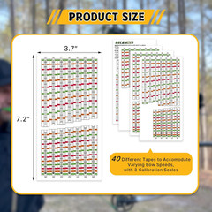Archery Sight Tape, Sight from 20 to 100/120 Yards, Bow Sight Tape with Calibrat