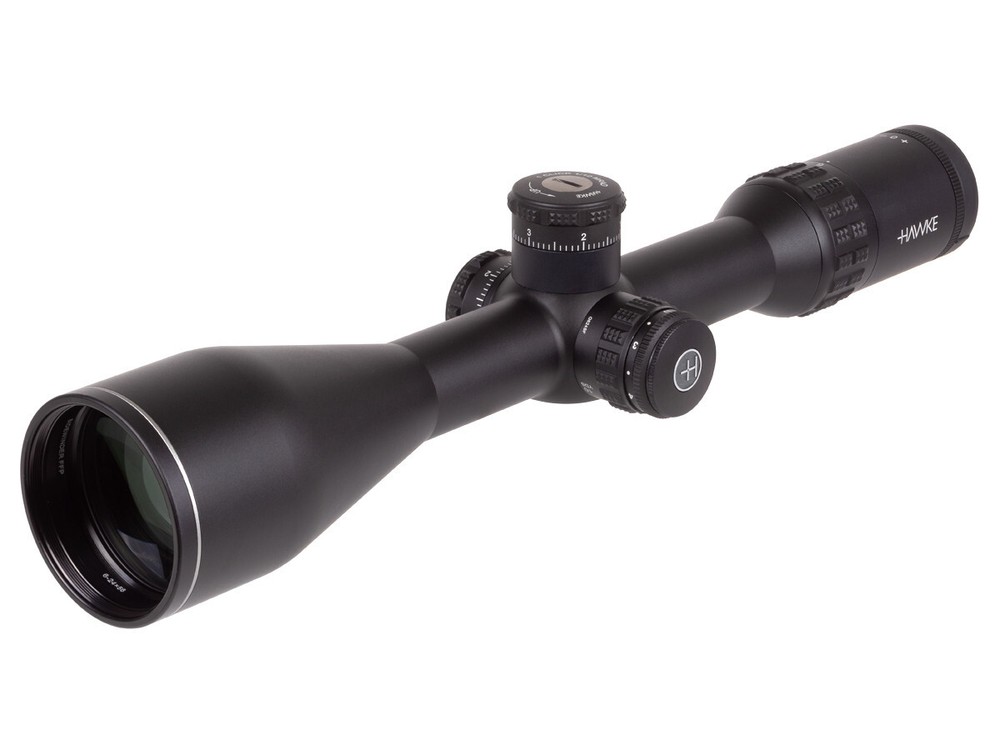 Hawke Sidewinder 30 FFP 6-24×56, Illuminated Half Mil Reticle