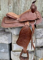 VTG Simco #3140 Leather Western Trail Horse Saddle 15″
