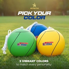 Western Star Tetherball Game Set – Soft-Touch Tether Ball Full Size, Blue