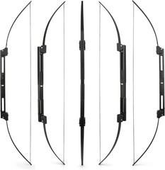 55» Folding Bow and Arrow Set 35 LB Aluminum Alloy Riser Recurve Bow Practice