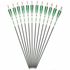 12Pcs 30/32 Carbon Arrows SP500 Turkey Feather Archery For Compound&Recurve Bow