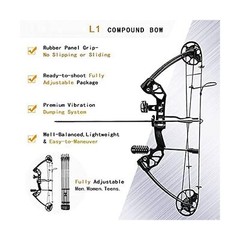 Compound Bow Draw Weight 0-70 Lbs for Pull Beginner and Intermediate Archer F…