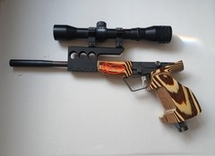 NOS TAU BRNO TAU 7 MATCH COMPETITION AIR PISTOL CZECH REPUBLIC W/ MEOPTA SCOPE