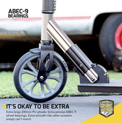 Grey Swagtron K8 Kick Scooter 99188-9 Foldable Lightweight, 220LB Capacity