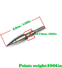 Archery 100 Grain Field 19/64″ Arrow Points Tips Target and Aluminum Inserts for