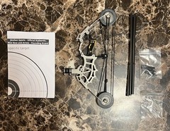 JINCENE Mini-Compound Bow Compound Bow Set Aluminum Silver & Black with Arrows
