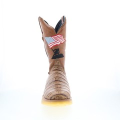Dingo Patriot DI-607 Mens Brown Leather Pull On Cowboy Western Boots 9.5