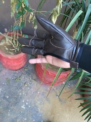 TRADITIONAL ARCHERY SHOOTING GLOVE TOP QUALITY GLOVE 100% REAL LEATHER CHOCLATE