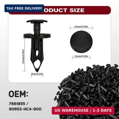 Xislet 200Pcs Polaris Push Pins, UTV Nylon Fender Clips & Body Rivets with Tool,