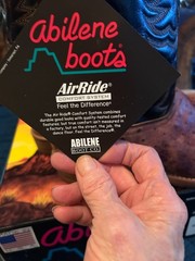 MENS ABILENE BOOTS SZ 13D OSTRICH PRINT ( NICE!!! )