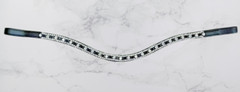Designer Clear Crystal Stylish Browband Leather For Horse Bridle .