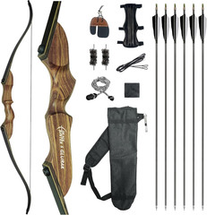 Black Hunter 60» Takedown Recurve Bow Set for Hunting and Target Practice
