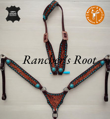 Western Leather Tack Set Horse | Antique Tooling Tack Set For Horse