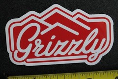 GRIZZLY Skateboard Griptape Bear Mountain Orange Z47A OG Skateboarding STICKER