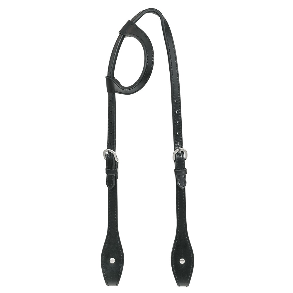 HS Hilason Horse Genuine Leather One Ear Headstall Bridle GS Concho Black