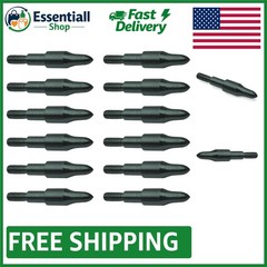 Precision Machined Screw-in Archery Field Tips – 125 Grain Steel Tips (12 Pack)
