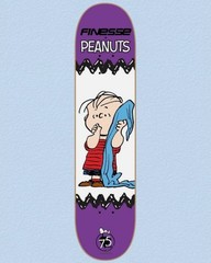 RARE Finesse Skateboard Deck Peanuts 75th Anniversary Linus Purple 8.25