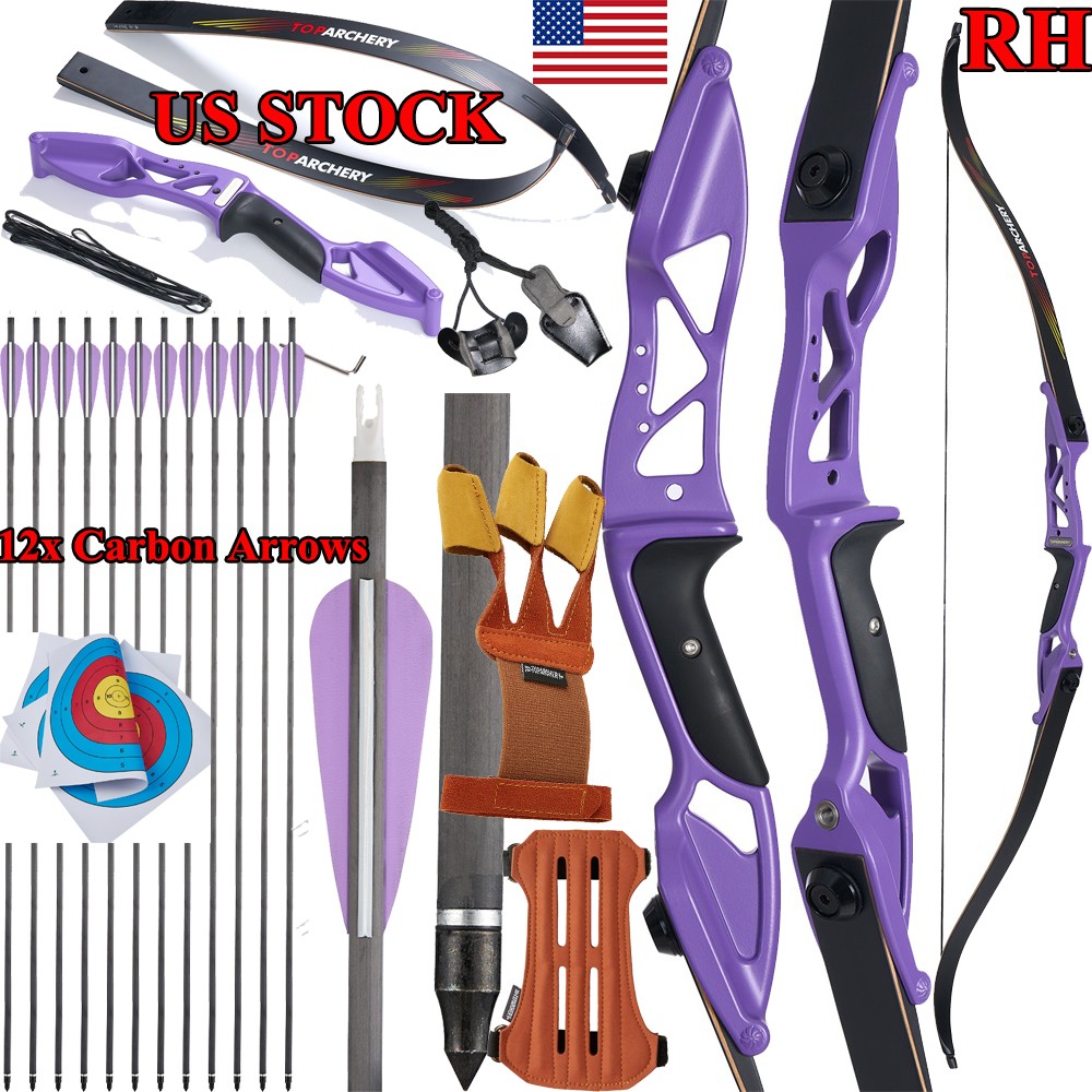 56″Takedown Recurve Bow 18-50lbs Metal Riser for Archery Hunting Shooting Target